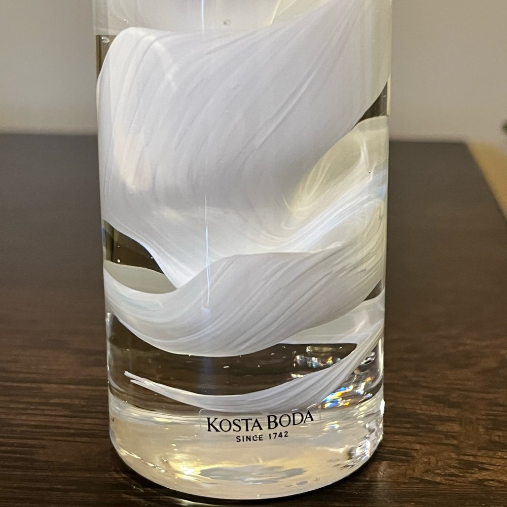 Kosta Boda Atoll Swirl Candlestick Holder Crystal Scandinavian - Picture 3 of 11